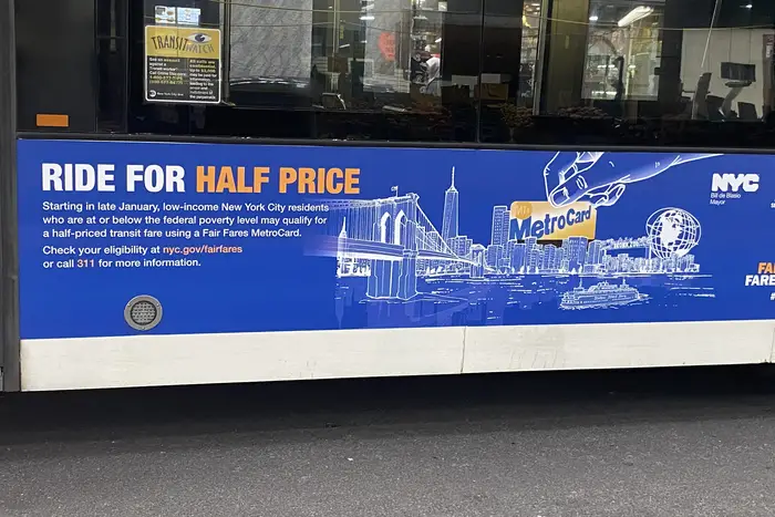 New ads on city buses urge poor New Yorkers to sign up for the program